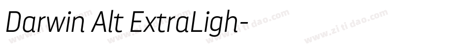 Darwin Alt ExtraLigh字体转换